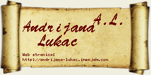 Andrijana Lukač vizit kartica